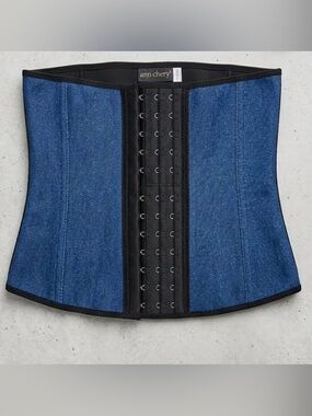 Ann Chery Waist Trainer Blue & Black Compression Cincher Size 38